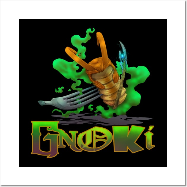 Gnoki (with font) Wall Art by JohnLattaArt